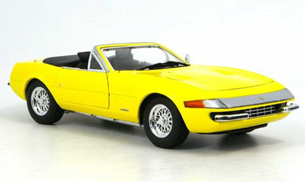 Ferrari 365 GTS/4 1/18 Hot Wheels GTS/4 daytona yellow diecast model cars