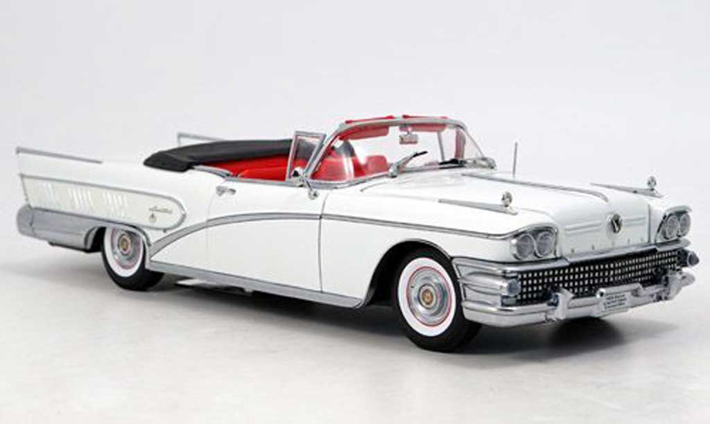 Buick Limited 1/18 Sun Star convertible white 1958 diecast model cars