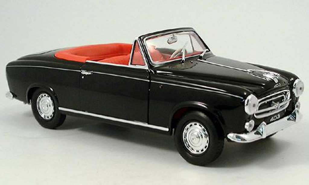 Peugeot 403 Cabriolet 1/18 Welly Convertible black 1957 decapote diecast model cars