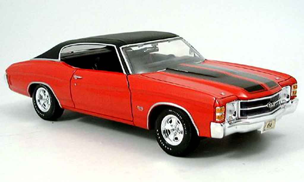 Chevrolet Chevelle 1971 1/18 Maisto 1971 SS454 red black diecast model cars