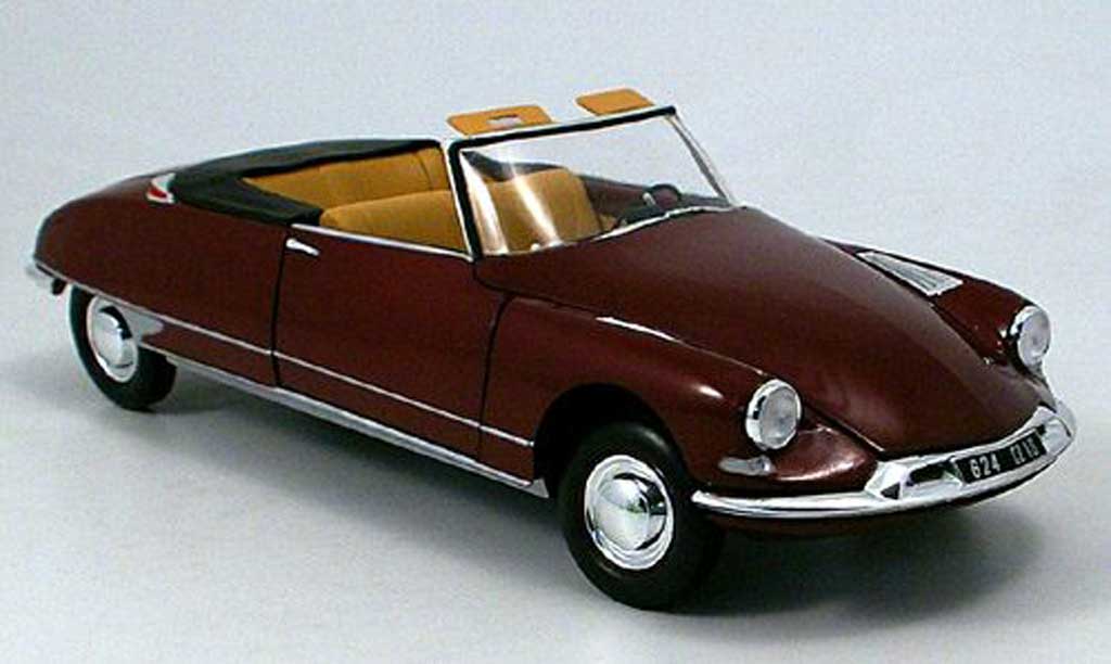 Citroen DS 19 1/43 Norev 19 cabriolet black-red diecast model cars