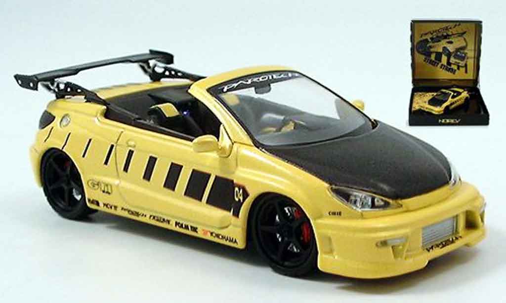 Peugeot 206 CC 1/43 Norev CC paredech yellow black diecast model cars