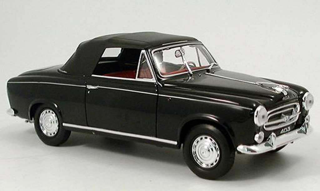 Peugeot 403 Cabriolet 1/18 Welly Convertible black 1957 avec capote diecast model cars
