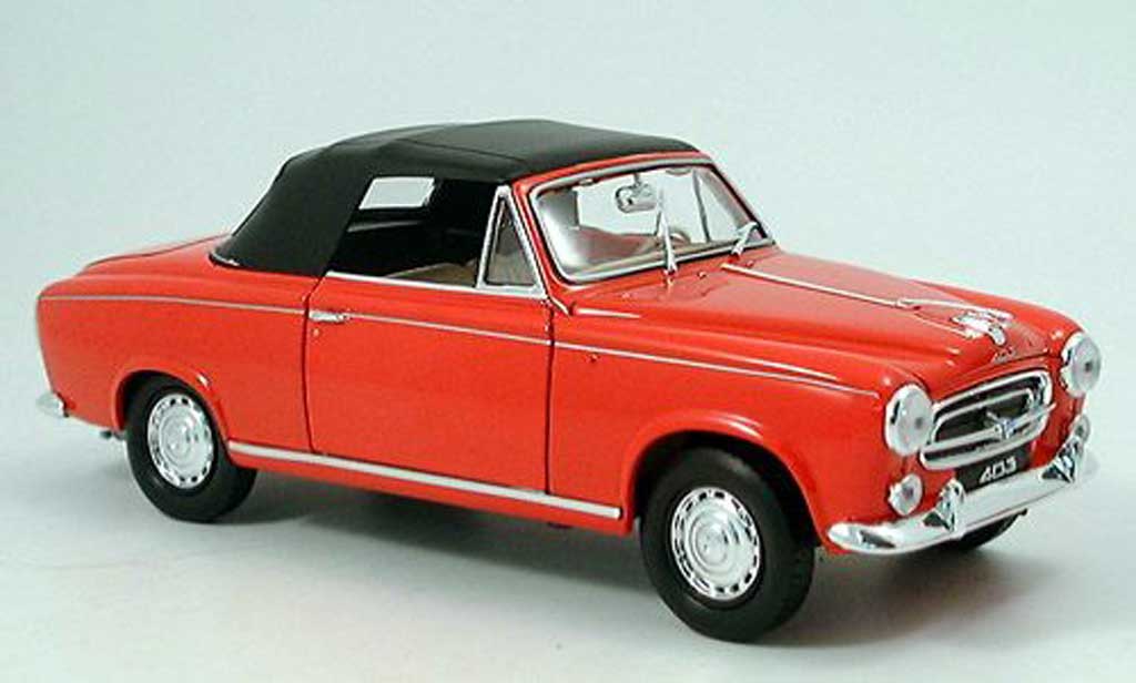 Peugeot 403 Cabriolet 1/18 Welly Convertible red 1957 avec capote diecast model cars