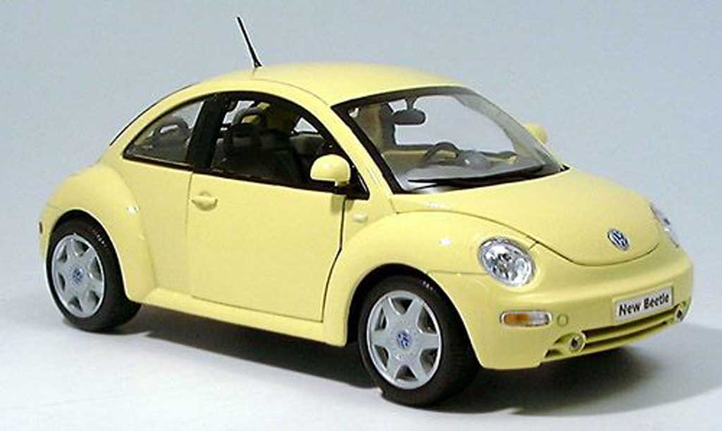 Volkswagen New Beetle 1/18 Welly yellow clair diecast model cars