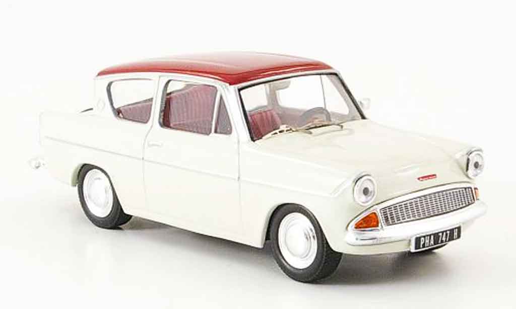 Ford Anglia 1/43 IXO 105E Sportsman red white diecast model cars