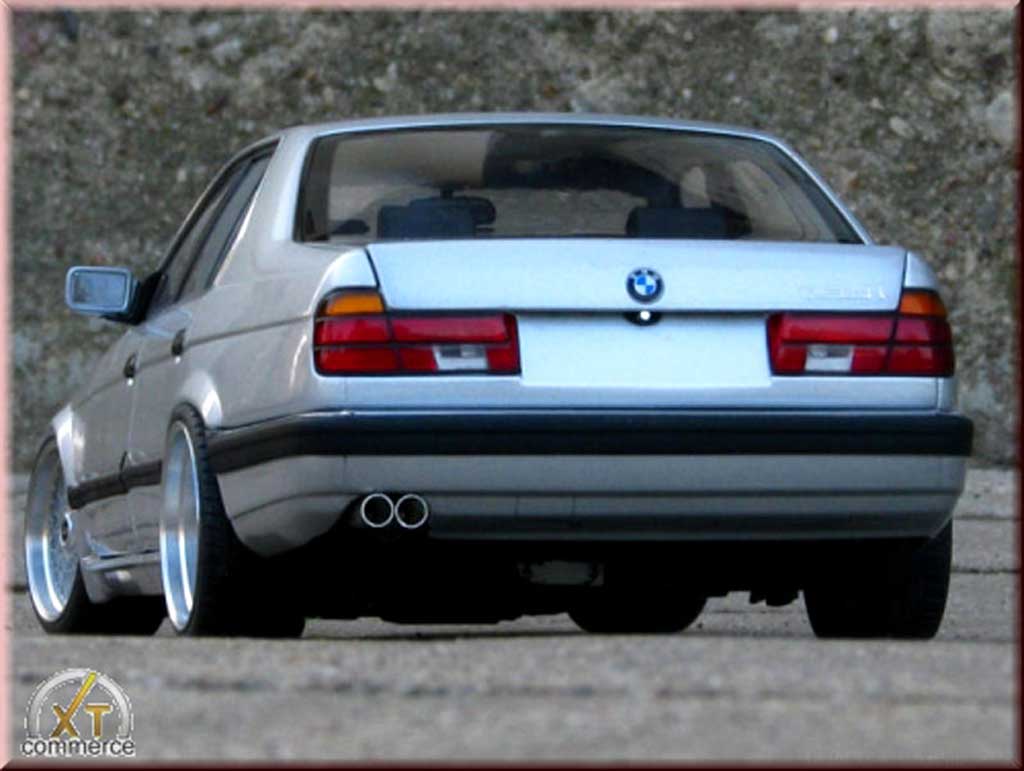 Bmw 730 E32 i grey jantes bbs bords larges echappement inox 1/18 Minichamps