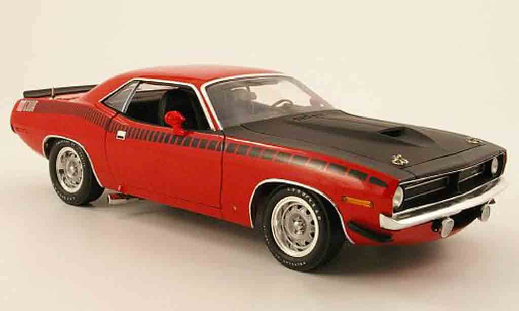 Plymouth Cuda 1970 1/18 Highway 61 1970 aar red/matt noir diecast model cars