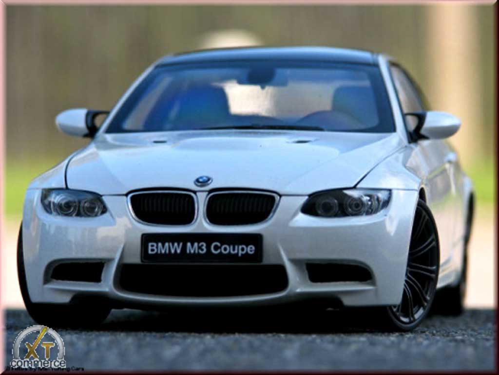 Bmw M3 E92 1/18 Kyosho E92 white coupe jantes noir mat diecast model cars