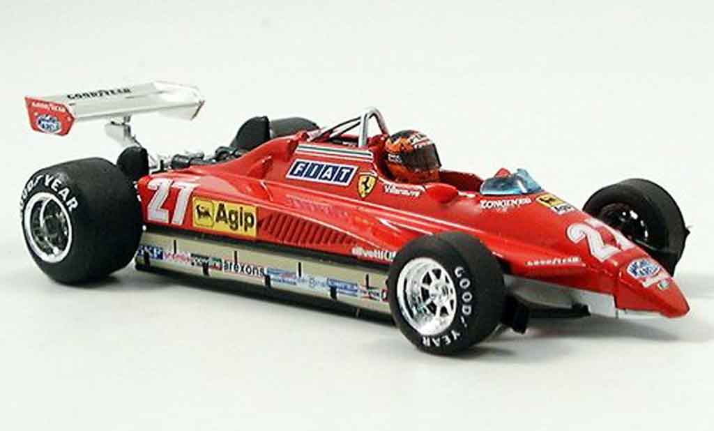 Ferrari 126 1982 1/43 Brumm 1982 C2 no.27 g.villeneuve san marino avec pilot diecast model cars