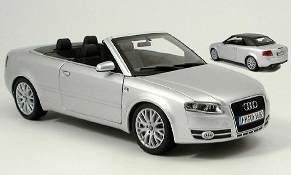 Audi A4 cabriolet 1/18 Norev cabriolet grey 2006 diecast model cars