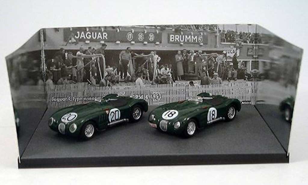 Jaguar C-Type 1953 1/43 Brumm 1953 2er-Set: No.18 & No.20 Siegerfahrzeuge 24h Le Mans & diecast model cars