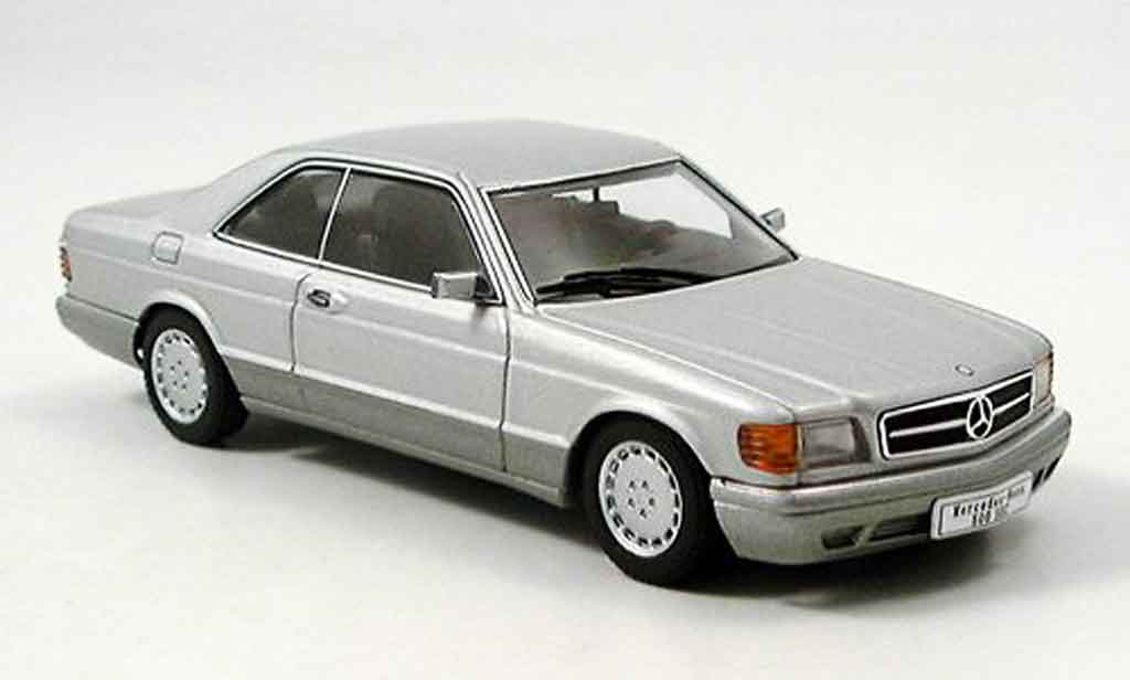 Mercedes 500 SEC 1/43 Autoart SEC SEC (W126) Coupe grey metallisee diecast model cars
