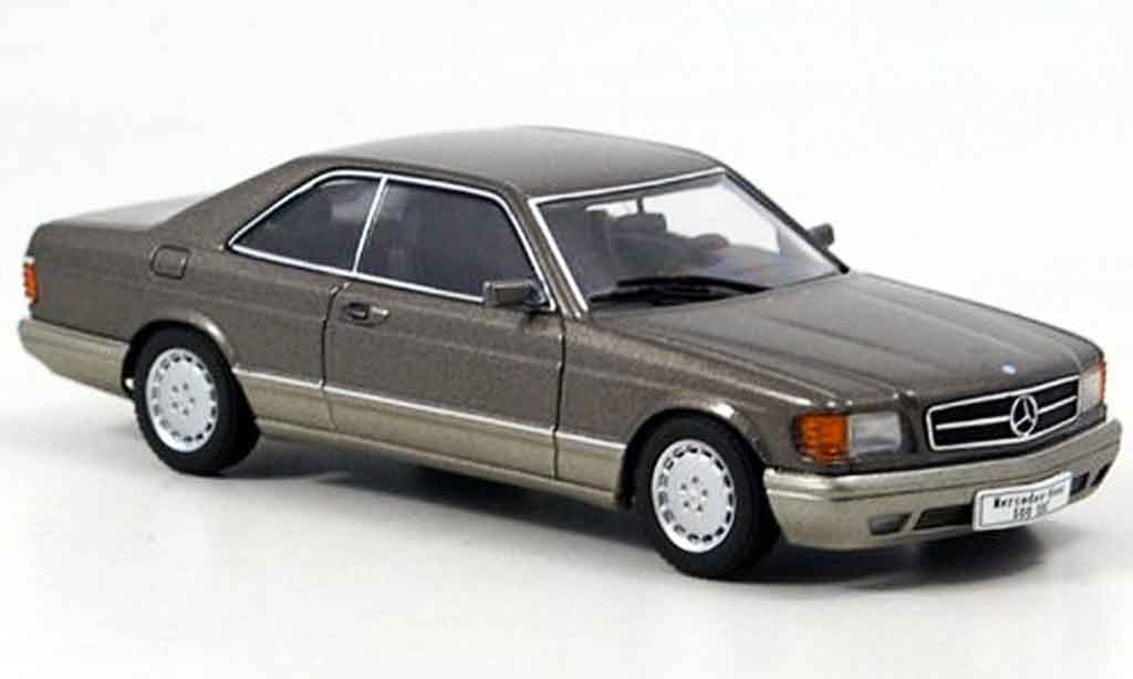 Mercedes 500 SEC 1/43 Autoart SEC SEC (W126) Coupe grey diecast model cars
