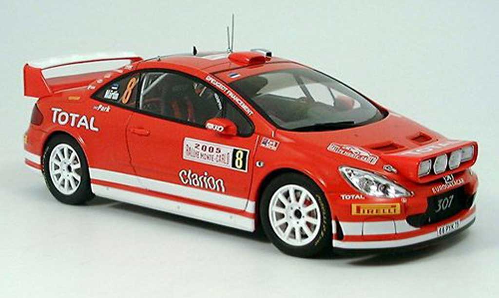 Peugeot 307 WRC 1/18 Autoart WRC no.8 total rallye monte carlo 2005 diecast model cars