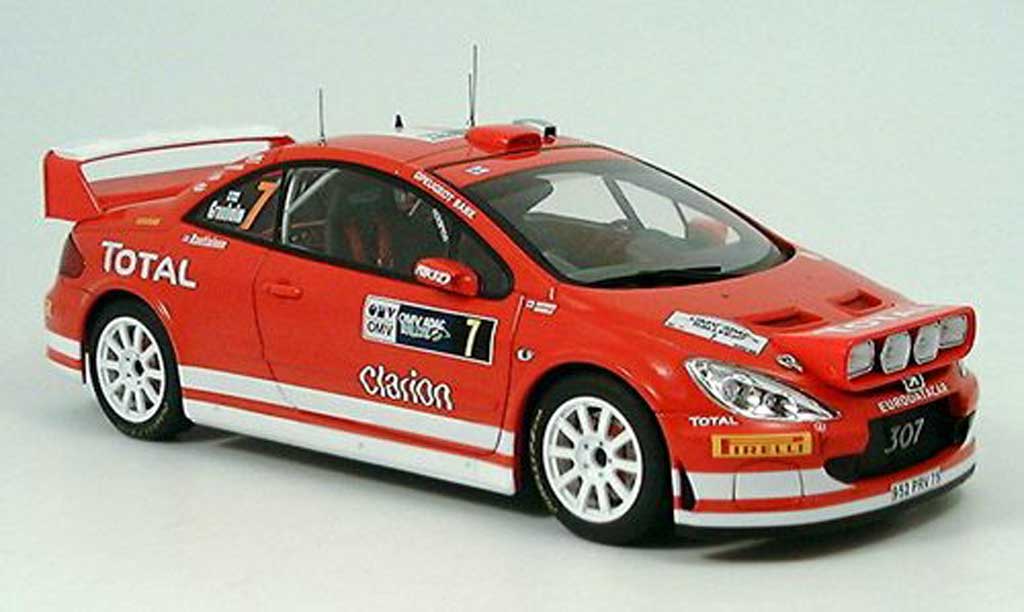 Peugeot 307 WRC 1/18 Autoart WRC no.7 total rallye deutschland 2005 diecast model cars