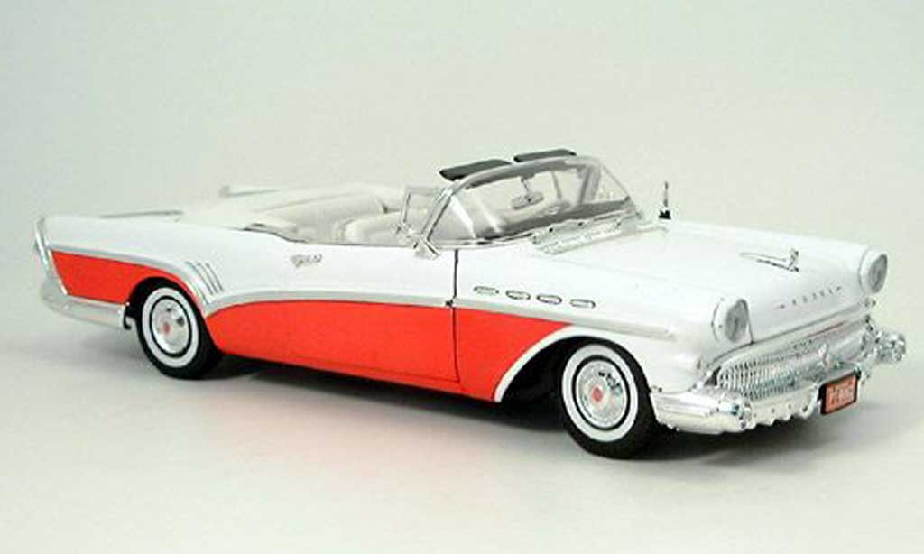 Buick Roadmaster 1/18 Motormax red-white 1957 diecast model cars