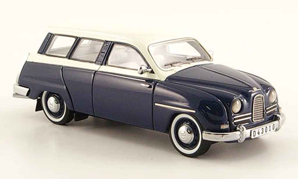 Saab 95 1/43 Neo blue white 14 diecast model cars
