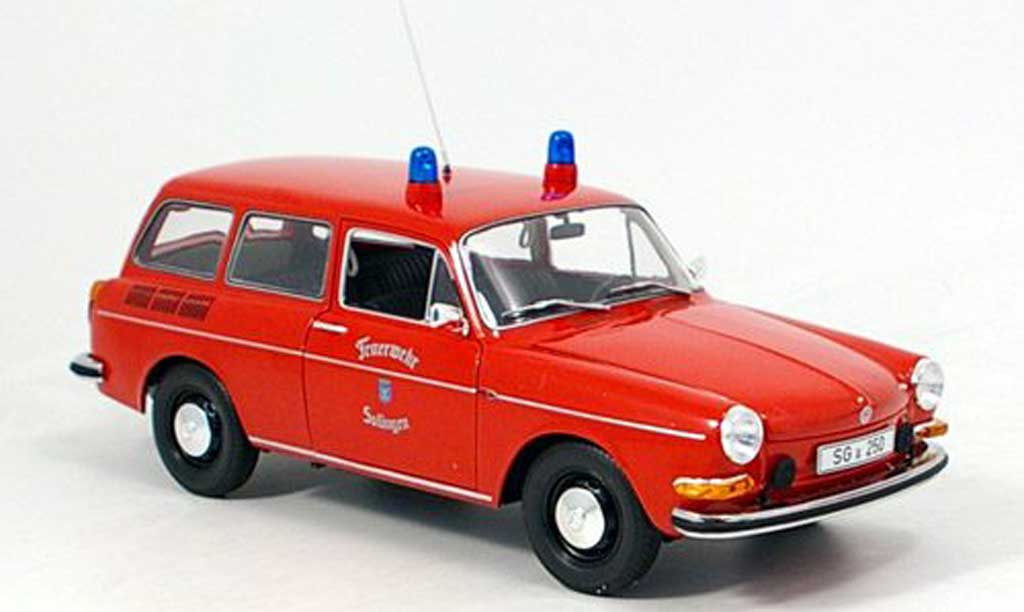 Volkswagen 1600 1/18 Minichamps l variant solingen pompier 1972 diecast model cars