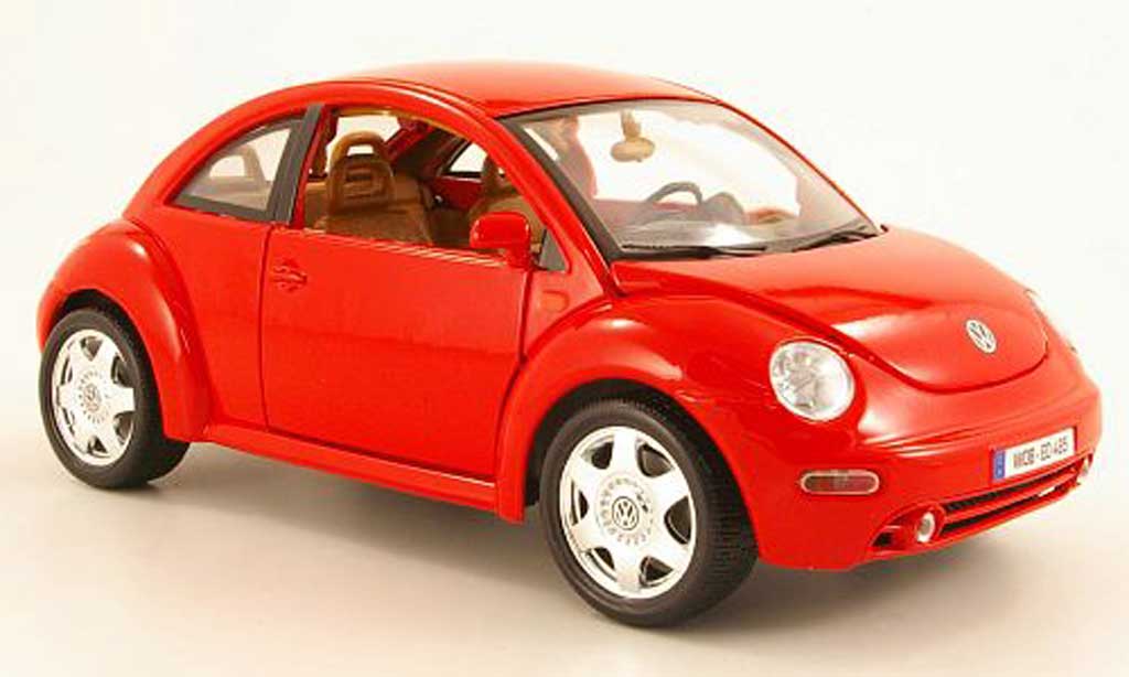 Volkswagen New Beetle 1/18 Burago red 1998 diecast model cars