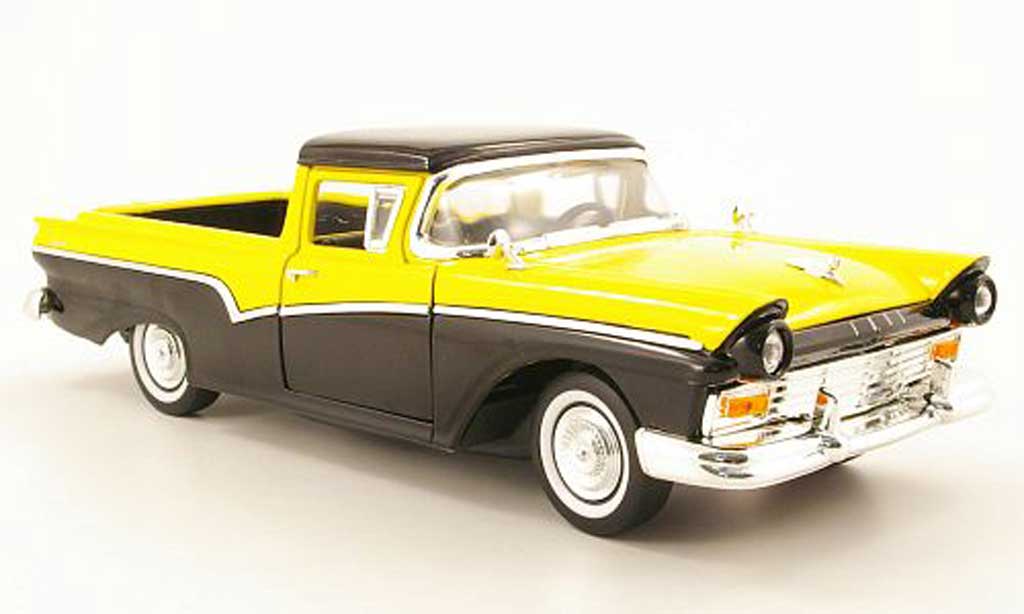 Ford Ranchero 1/18 Yat Ming black/yellow 1957 diecast model cars