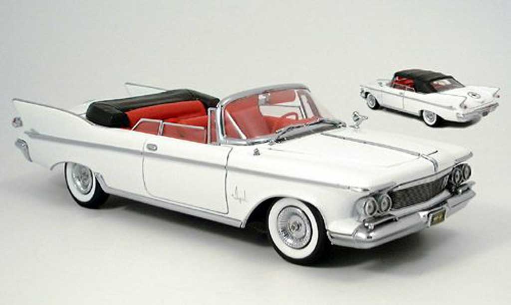 Chrysler Imperial 1/18 Yat Ming crown convertible white 1961 diecast model cars
