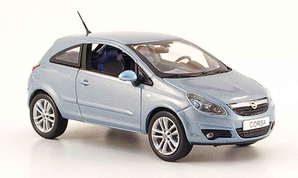 Opel Corsa 1/43 Norev grey metalliseeblue 3 turer 2006 diecast model cars
