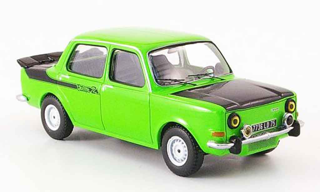 Simca 1000 1/43 IXO rallye 2 grun/black 1977 diecast model cars