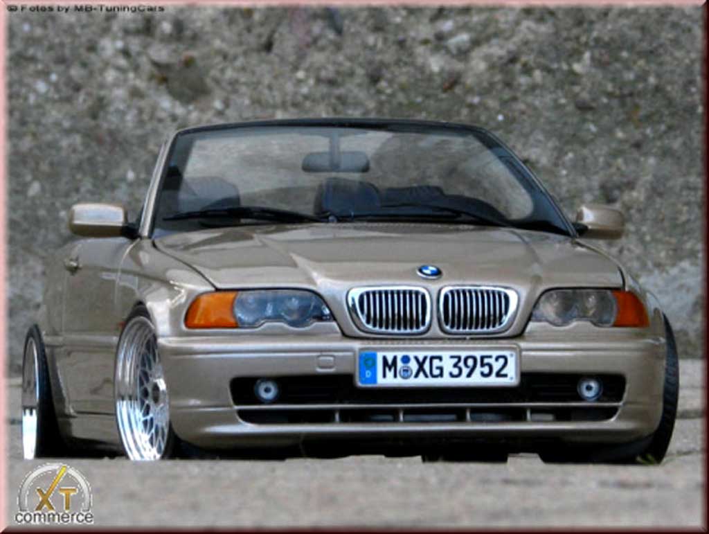 Bmw 328 E46 1/18 Kyosho E46 ci cabriolet champagne jantes 19 pouces bbs diecast model cars