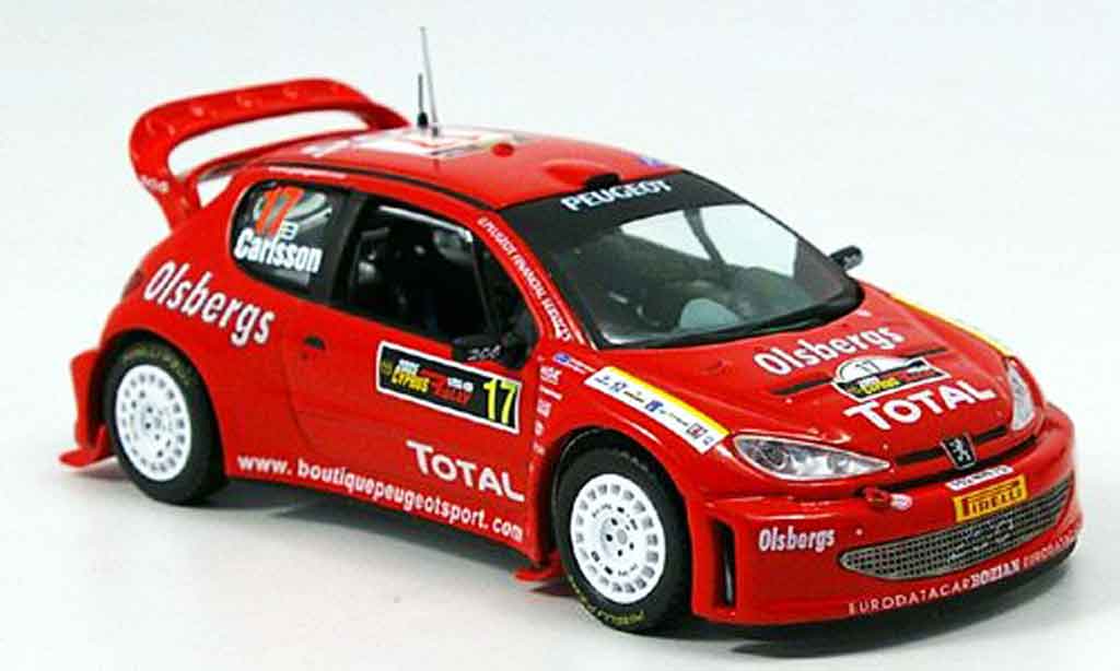 Peugeot 206 WRC 1/43 IXO WRC no.17 carlsson andersson rallye zypern 2005 diecast model cars