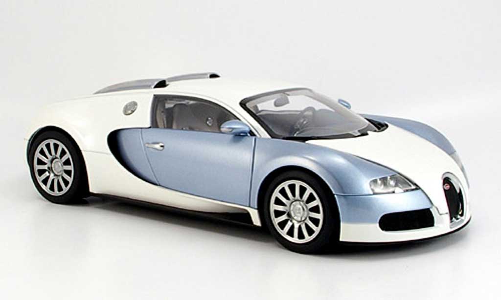 Bugatti Veyron 16.4 1/18 Autoart 16.4 white/blue diecast model cars