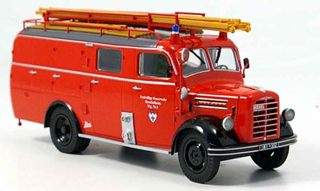 Borgward B 2500 1/43 Schuco F 8 pompier Heuchelheim diecast model cars
