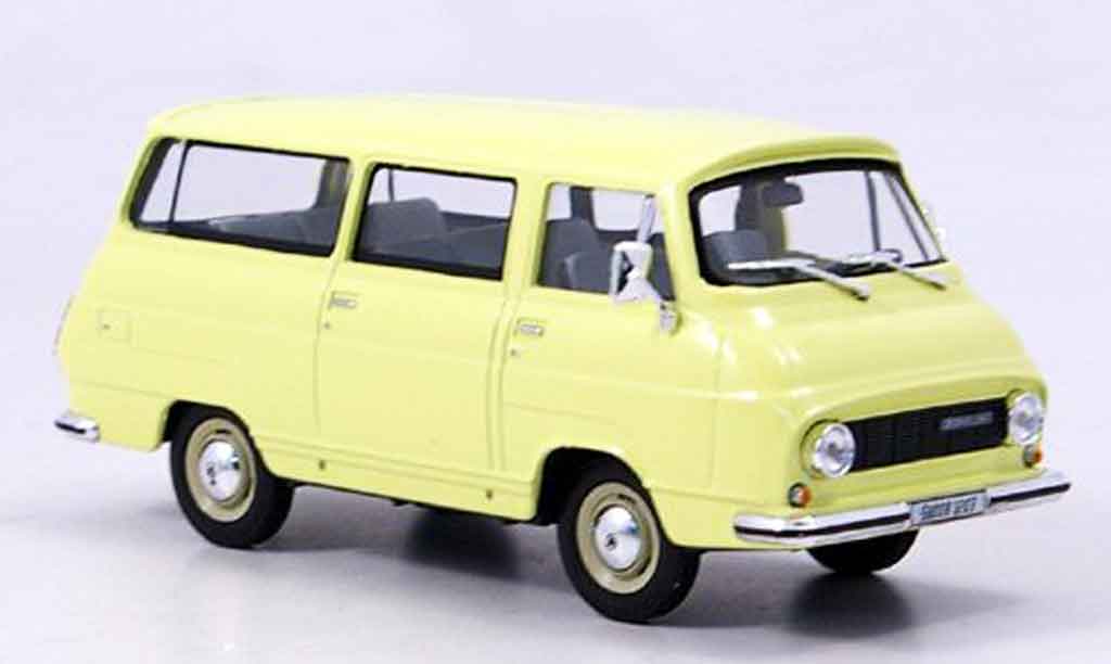 Skoda 1203 1/43 Abrex lieferwagen yellow diecast model cars