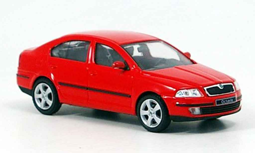 Skoda Octavia 1/43 Abrex red diecast model cars