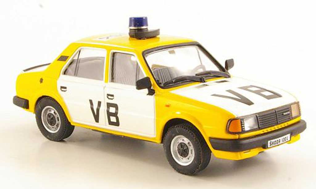 Skoda 120 1/43 Abrex L VB white/yellow 1986 diecast model cars
