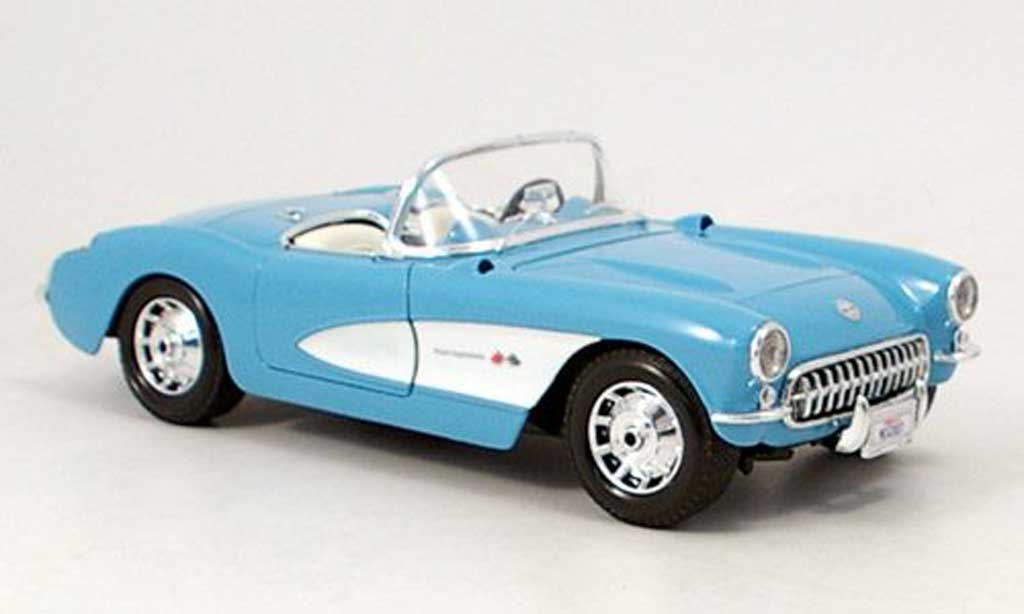 Chevrolet Corvette C1 1/18 Maisto C1 blue white 1957 diecast model cars
