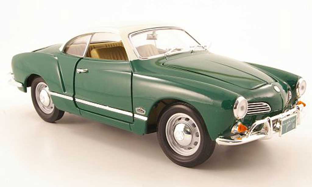 Volkswagen Karmann 1/18 Yat Ming ghia green et blanc 1966 diecast model cars