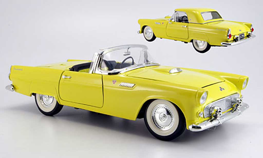 Ford Thunderbird 1955 1/18 Yat Ming 1955 yellow diecast model cars