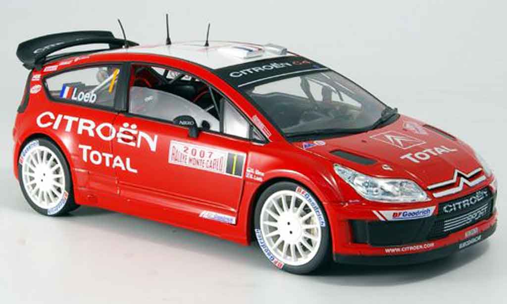 Citroen C4 WRC 1/18 Solido WRC no.1 loeb/elena rallye monte carlo 2007 diecast model cars