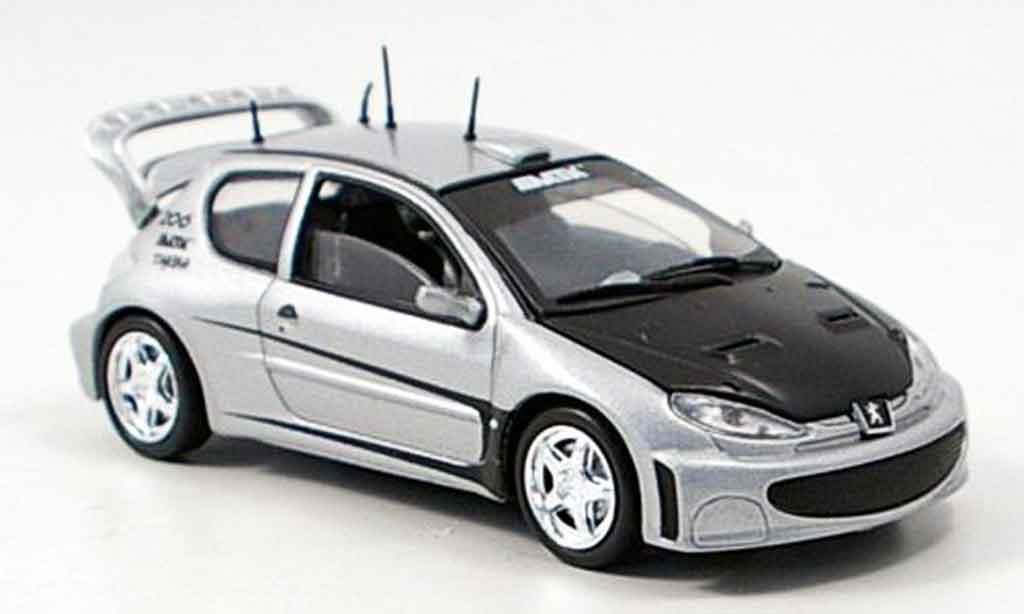 Peugeot 206 1/43 Solido tuning grey metallisee diecast model cars