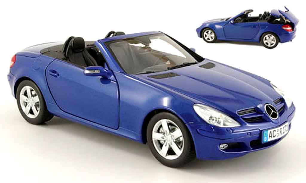 Mercedes Classe SLK 1/18 Minichamps (r 171) blue 2004 diecast model cars