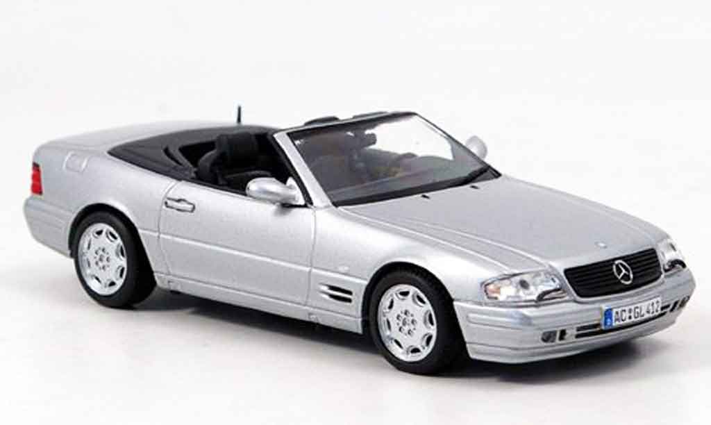 Mercedes 500 SL 1/43 Minichamps SL SL grey metallisee 1999 diecast model cars