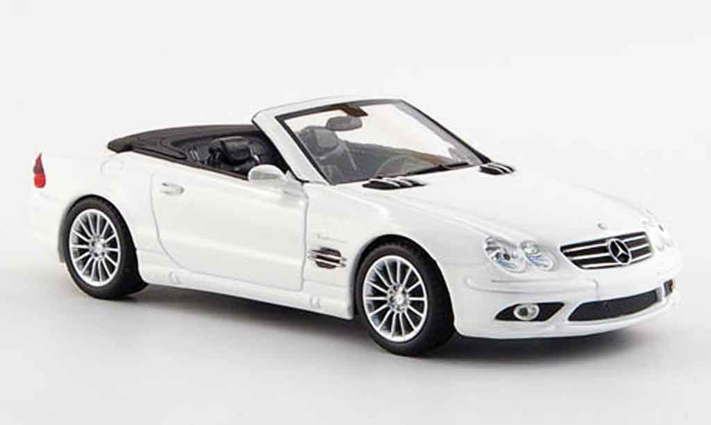 Mercedes Classe SL 1/43 Minichamps SL 55 AMG white offen 2007 diecast model cars