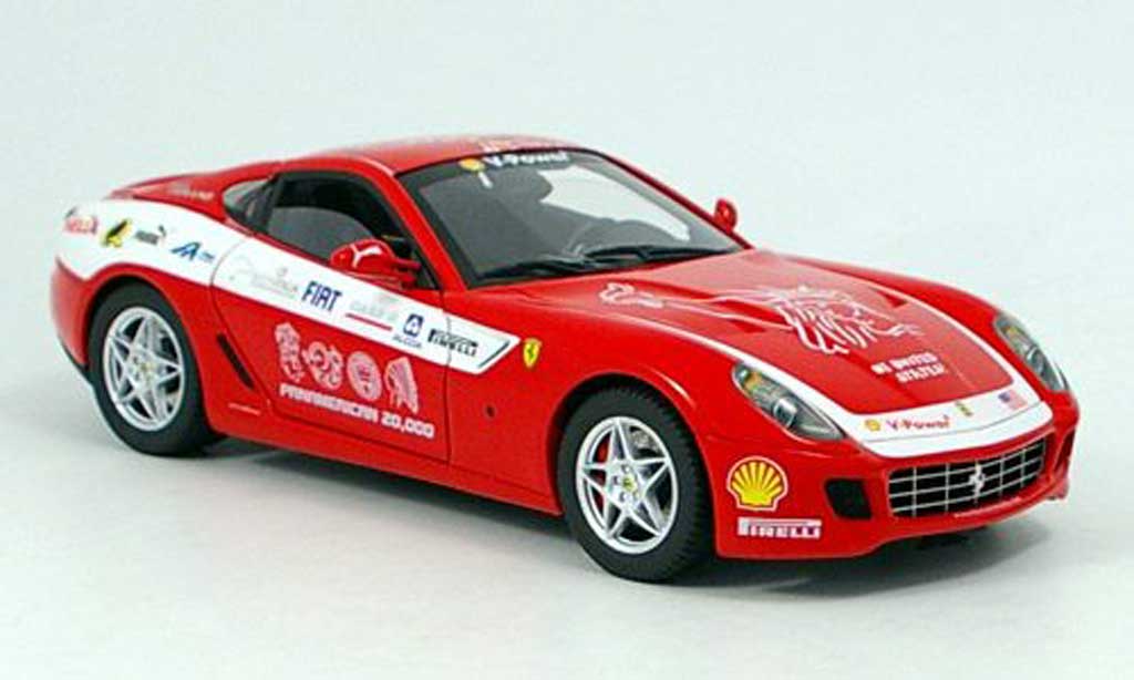 Ferrari 599 GTB 1/18 Hot Wheels Elite GTB Pan Am red Touring diecast model cars