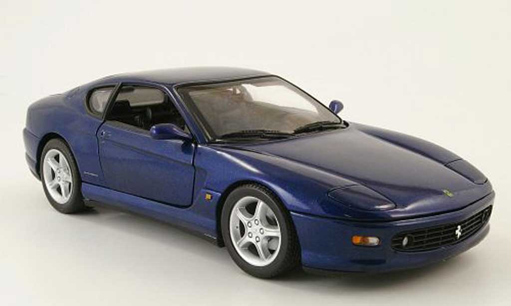 Ferrari 456 1/18 Hot Wheels m gt blue diecast model cars