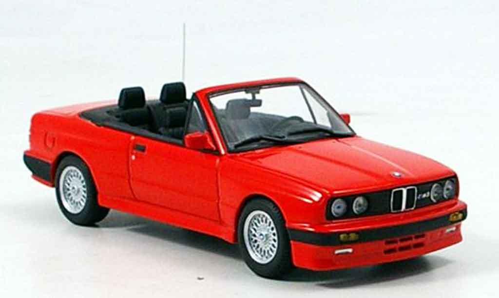 Bmw M3 E30 1/43 Minichamps E30 3er Convertible red 1988 diecast model cars