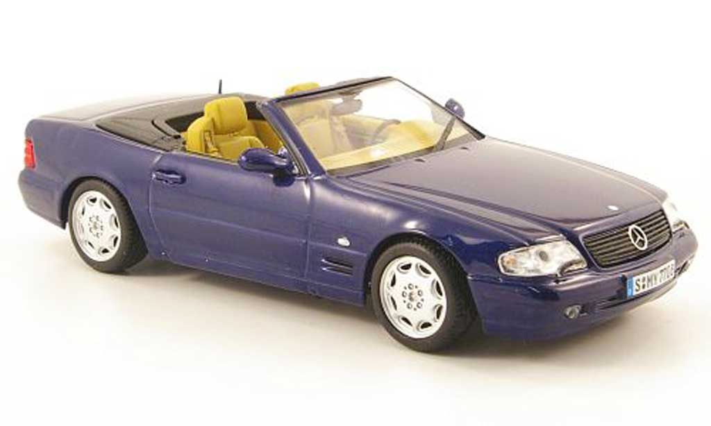 Mercedes 500 SL 1/43 Minichamps SL (R129) blue diecast model cars