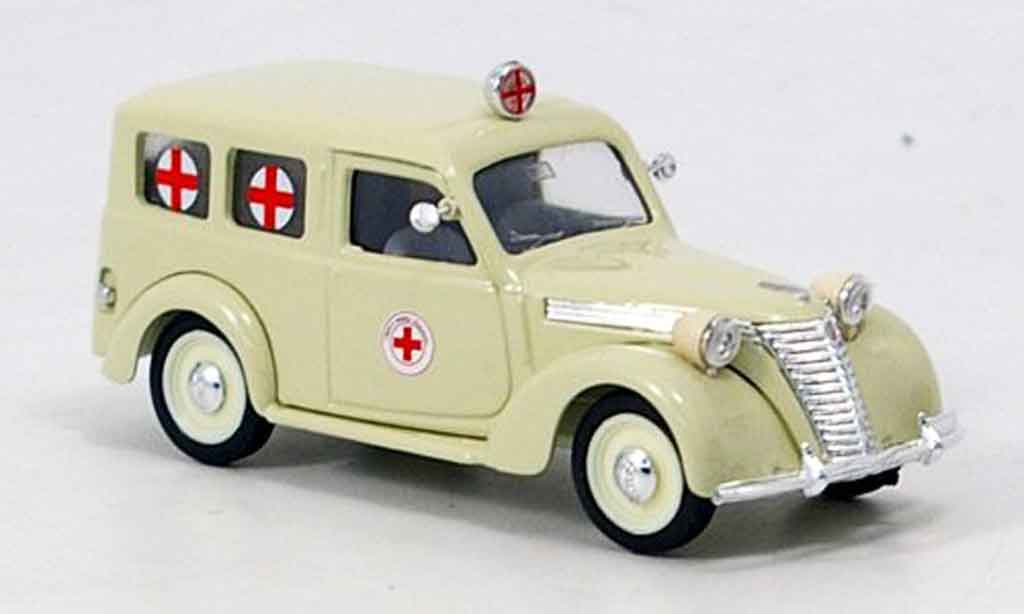Fiat 1100 1/43 Brumm Ambulance redes Kreuz diecast model cars