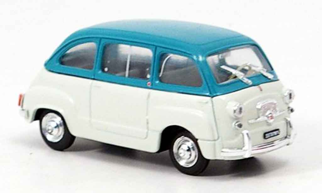 Fiat 600 1/43 Brumm Multipla grey turkis 1960 diecast model cars
