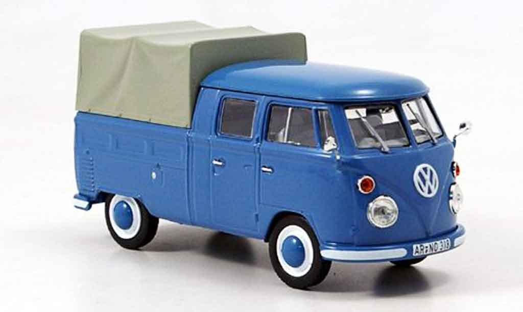Volkswagen Combi 1/43 Norev t 1 doppelkabine blue 1963 diecast model cars